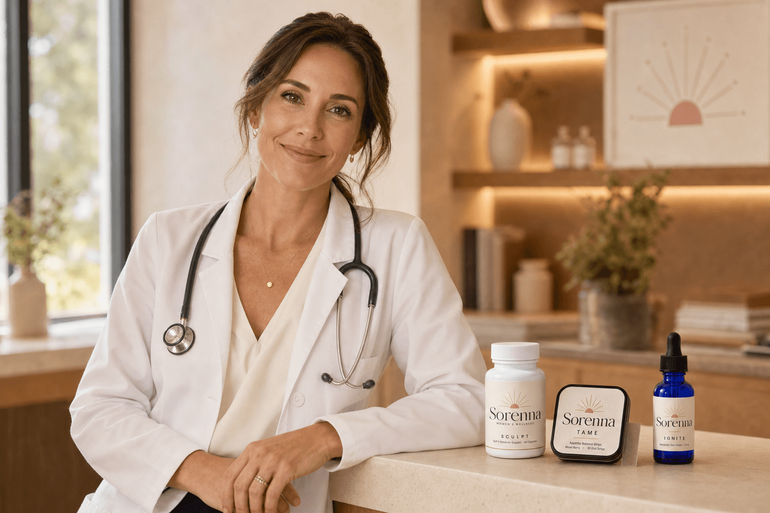 Dr. Mara Ellison with the Sorenna lineup